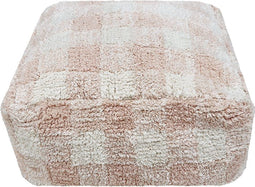 Lorena Canals Wasbare poef - Vichy Rose - 20x40x40cm