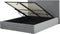LORIENT - Bed met opbergruimte - Grijs - 160 x 200 cm - Fluweel