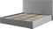LORIENT - Bed met opbergruimte - Grijs - 180 x 200 cm - Fluweel