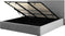 LORIENT - Bed met opbergruimte - Grijs - 180 x 200 cm - Fluweel