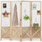 Coast Inklapbare Houten Kamerverdeler - 4-Delig - 151 x 144 cm - Naturel