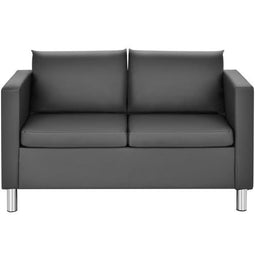 Coast Tweezitsbank - 120x60x62,5 cm - PU-leer - Grijs