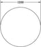 Los rond 25 mm melamine bureaublad 120CM doorsnede Ahorn