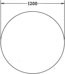 Los rond 25 mm melamine bureaublad 120CM doorsnede Halifax Eiken