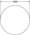 Los rond 25 mm melamine bureaublad 120CM doorsnede Kersen