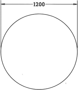Los rond 25 mm melamine bureaublad 120CM doorsnede Robson Eiken
