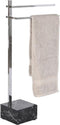 Losstaand handdoekenrek DKD Home Decor Zilverkleurig 45 x 21 x 80 cm Zwart Staal Hout MDF