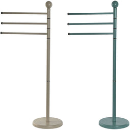 Losstaand handdoekenrek Home ESPRIT Beige Turkoois Metaal 43 x 22 x 90 cm 2 Stuks