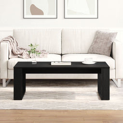 vidaXL - Salontafel - Zwart - Eiken - 102x50x35 - cm - Geengineerd - Hout