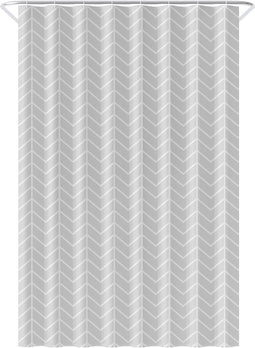 Loti Living Douchegordijn Anti Schimmel – Grijs Patroon - Inclusief ringen – Waterdicht - Polyester - Douchegordijn 120x200 cm
