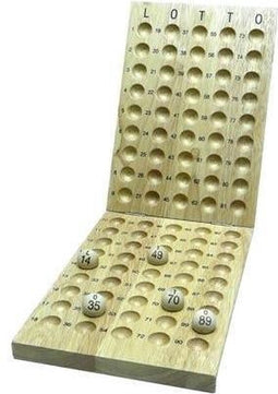 Lotto houten controlebord voor 90 ballen 24mm.