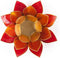 Lotus sfeerlicht 3-kleurig goudrand - 13.5 cm - S