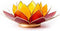 Lotus sfeerlicht 3-kleurig goudrand - 13.5 cm - S
