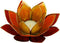 Lotus sfeerlicht 3-kleurig goudrand - 13.5 cm - S