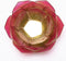 Lotus sfeerlicht bladvorm roze/groen goudrand — 13.5 cm