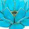 Lotus sfeerlicht blauw 5e chakra goudrand - 13.5 cm - S