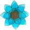 Lotus sfeerlicht blauw 5e chakra goudrand - 13.5 cm - S