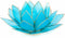 Lotus sfeerlicht blauw 5e chakra goudrand - 13.5 cm - S