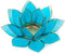 Lotus sfeerlicht blauw 5e chakra goudrand - 13.5 cm - S