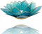 Lotus sfeerlicht blauw 5e chakra goudrand - 13.5 cm - S