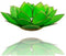 Lotus sfeerlicht groen 4e chakra goudrand - 13.5 cm - S