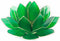 Lotus sfeerlicht groen 4e chakra goudrand - 13.5 cm - S