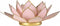 Lotus sfeerlicht pastel roze goudrand - 13.5 cm - S