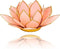 Lotus sfeerlicht pastel roze goudrand - 13.5 cm - S