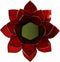 Lotus sfeerlicht rood 1e chakra goudrand - 13.5 cm - S