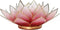 Lotus sfeerlicht rood/roze goudrand - 13.5 cm - S