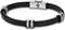 Lotus style LS1829-2/1 - armband - zilverkleurig staal - zwart leer - 21cm