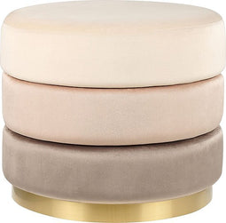 LOUIN - Poef - Beige - Fluweel