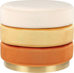 LOUIN - Poef - Oranje - Fluweel