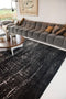 Louis de Poortere Vloerkleed - Griff - White on Black 8655