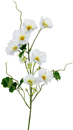 Louis maes - Nasturium l78cm wit/groen kunstbloem Louis Maes