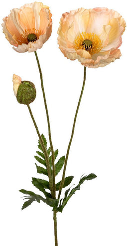 Louis maes - Papaver l76cm zalm kunstbloem Louis Maes