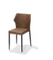 Louis Stapelstoel cognac, Kunstleder, brandvertragend - SET VAN 4