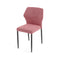 Louis Stapelstoel roze, velvet gestoffeerd, brandvertragend - SET VAN 4