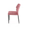 Louis Stapelstoel roze, velvet gestoffeerd, brandvertragend - SET VAN 4