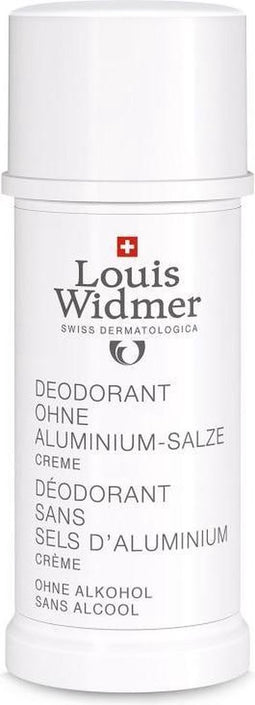 Louis Widmer Deo Crème Zonder Aluminiumzouten Licht Geparfumeerd Deodorant crème 40 ml