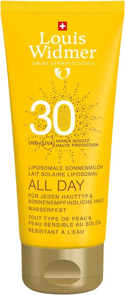 Louis Widmer - Melk - Zonnebescherming - All Day - met Parfum - SPF 30 100ML.