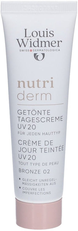 Louis Widmer Nutriderm Getinte Dagcrème UV 20 Zonder Parfum - 002 Bronze