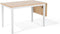 LOUISIANA - Eettafel - Wit - 75 x 120/160 cm - Rubberhout