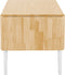 LOUISIANA - Eettafel - Wit - 75 x 120/160 cm - Rubberhout