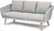 Lounge Set Mira - 3-Zitsbank, 2 Loungestoelen en Tafel - Aluminium Lichtgrijs