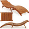 Loungebank ergonomisch van Acacia hardhout