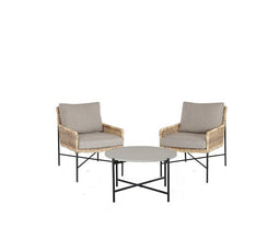 Loungeset Everardo 3-delig - Naturel