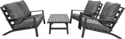 Loungeset Lima - Tierra Outdoor - Grijs - 4-delig