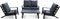 Loungeset Lima - Tierra Outdoor - Grijs - 4-delig