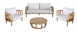 Loungeset Milagro 4-delig Acacia - Teak Look